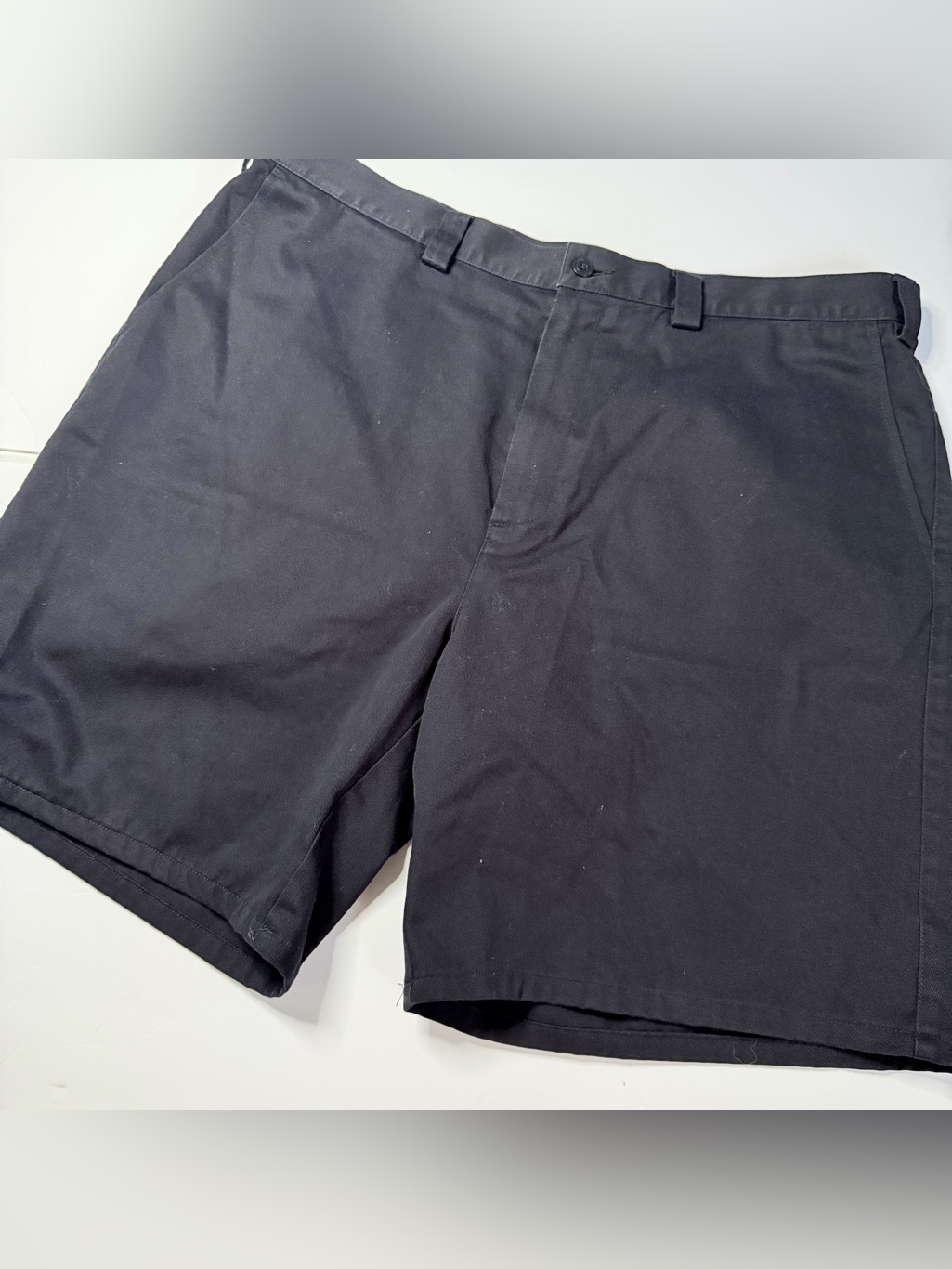 Ashworth Men’s Performance Ez Tech Black Flat-Front Golf Shorts 40